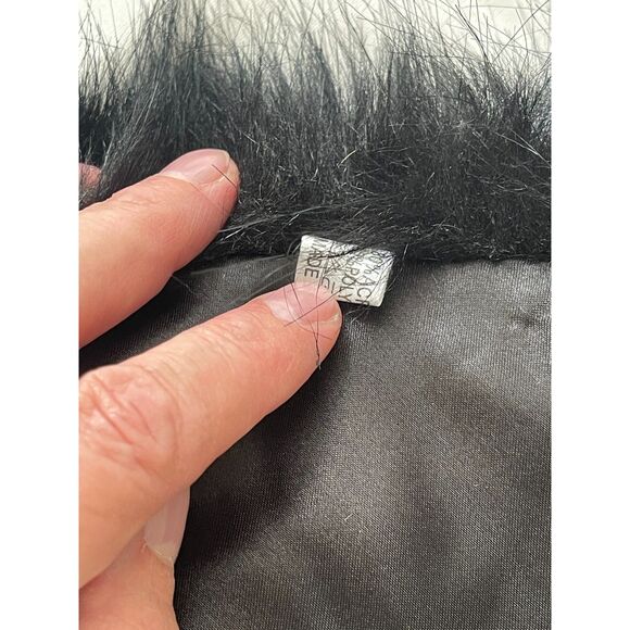 Faux Fur Stole Collar Shoulder Wrap Wedding Black Bridal Mob Wife Prom Party VTG - Picture 7 of 7